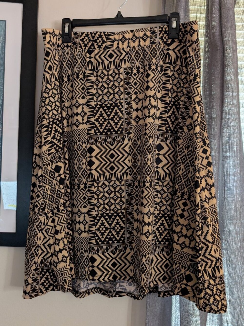 Cato Brown and Black Aztec Skirt Size 18/20W